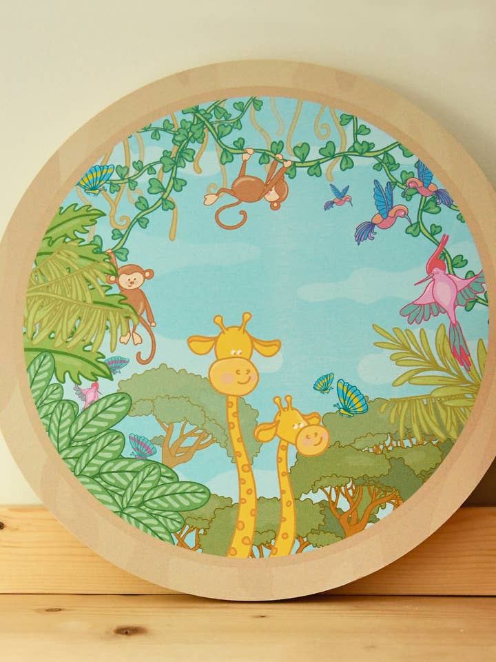 Wandcirkel hout Jungle I voor wholesale door liefs jansje