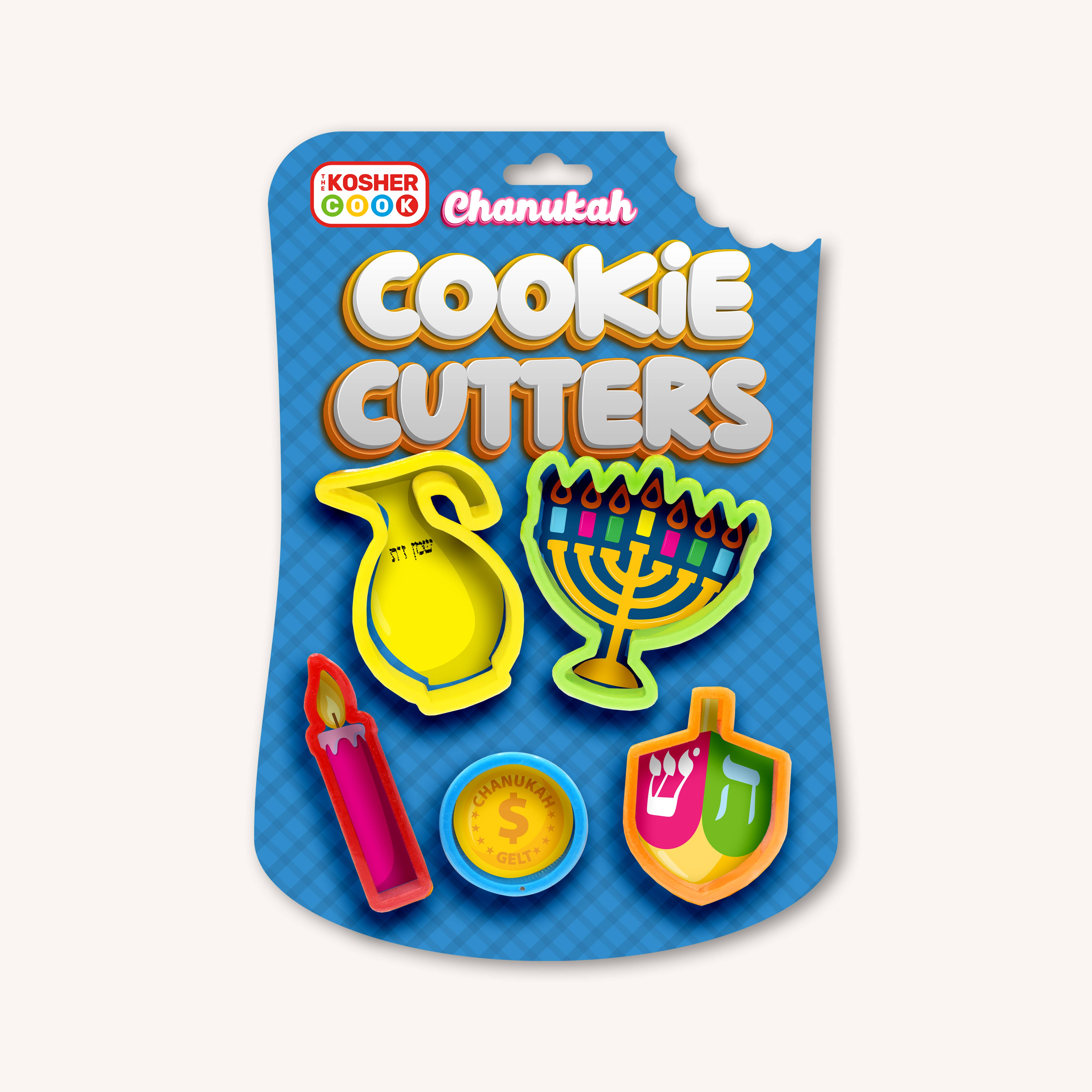 Ner Mitzvah - Wholesale Cookie Cutter - Plastic Chanukah Cookie Cutters Set - 5 Pieces0