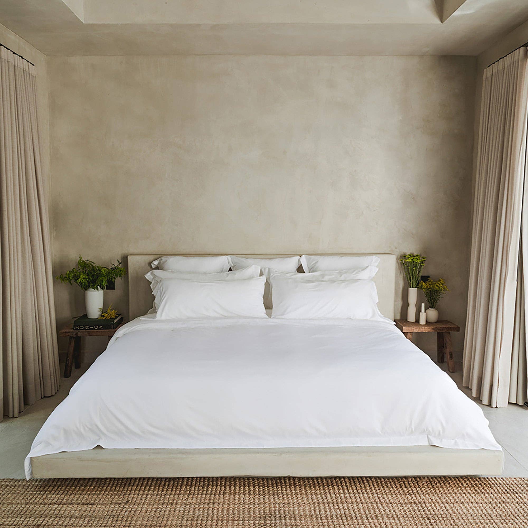 In White Classic Organic Sheet Set for wholesale on Faire1