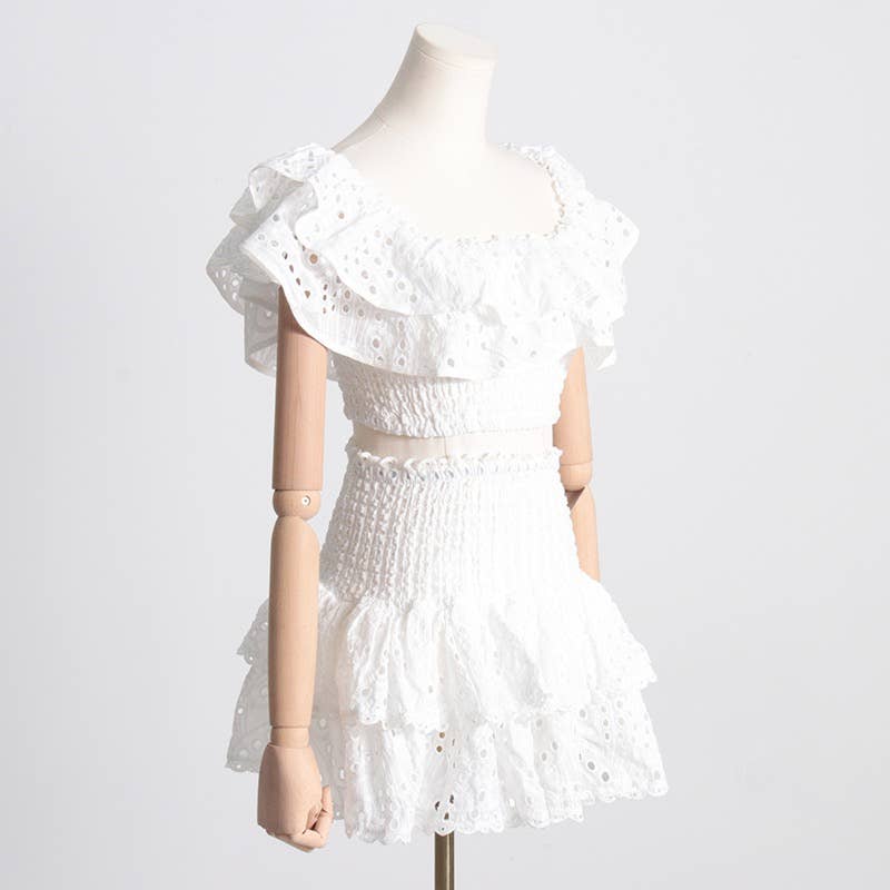 Productseeker - Wholesale Top & Skirt Set - Women's - SET044 Women Ruffle Skirt Set Mini Skirt7