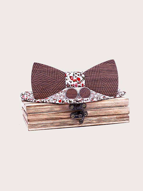 Herren-Box mit Fliege aus Holz - Manitoba für den Großhandel von Wood&Chic