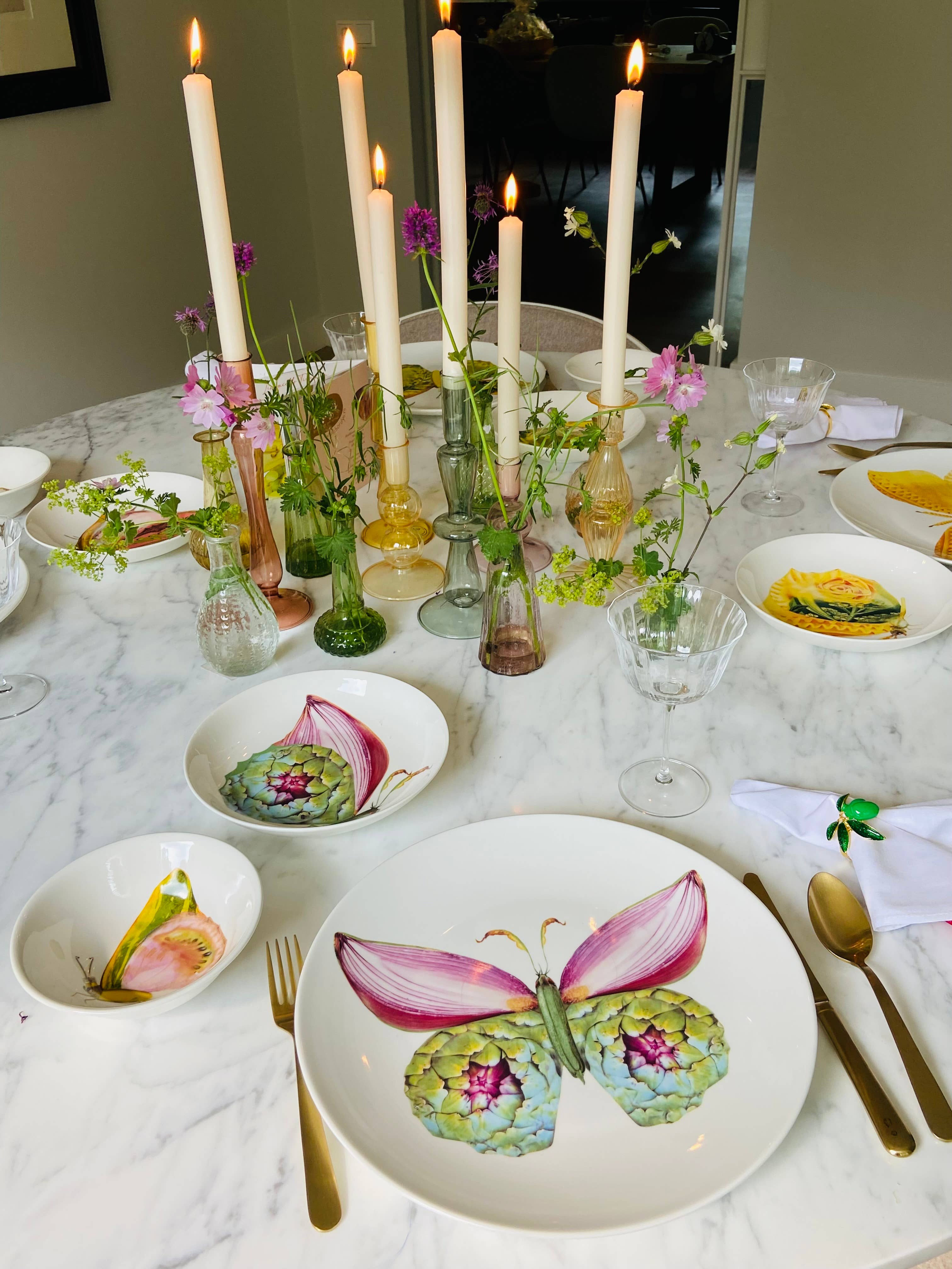 Bordy's - Vendita all'ingrosso Piatto - Set di 4 piatti maxi « La dolce vita di una farfalla »23