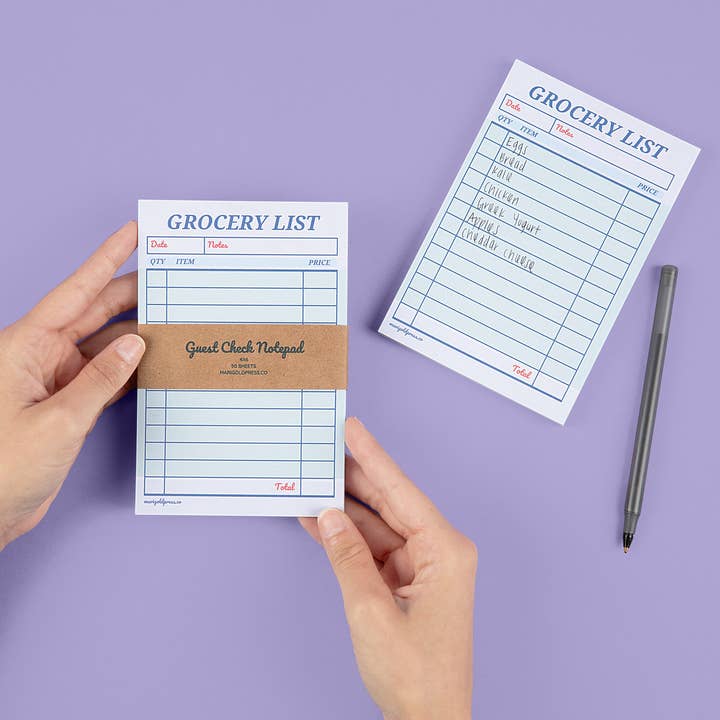 Marigold Press - Wholesale Notepad - Guest Check Notepad Grocery List 3