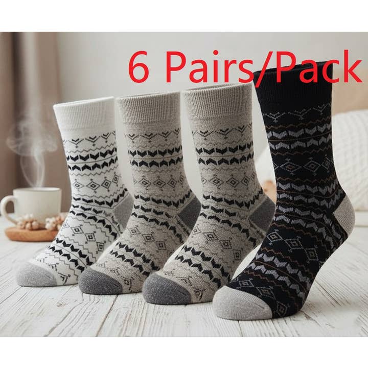 Chaussettes montantes à motif argyle style Noël - Mélange de coton doux pour la vente par FLUFFERY