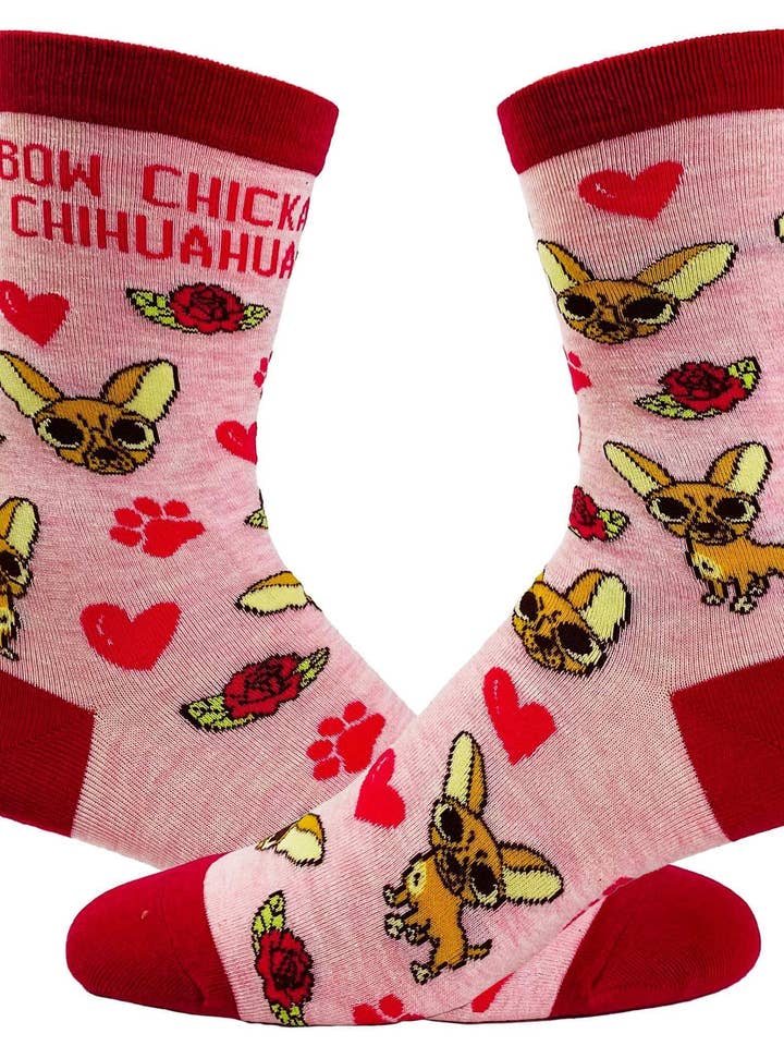 Women's Bow Chicka Chihuahua Socks Funny Dog Sock for Girls and other Purchase Wholesale chihuahua socks. Free Returns & Net 60 Terms on Faire trending on Faire.