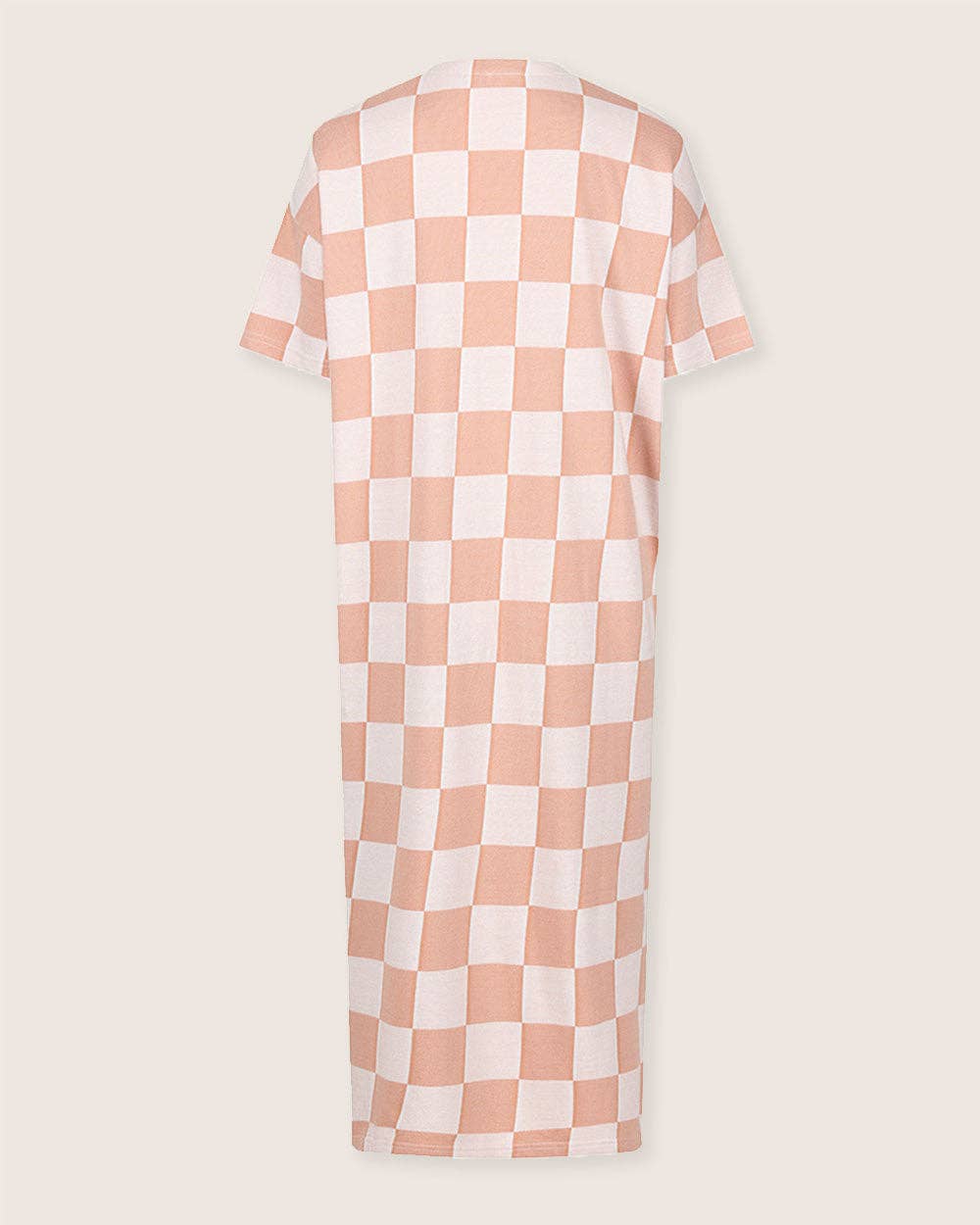 Sunset Eden Orange Bold Check Print Midi Dress for wholesale on Faire4