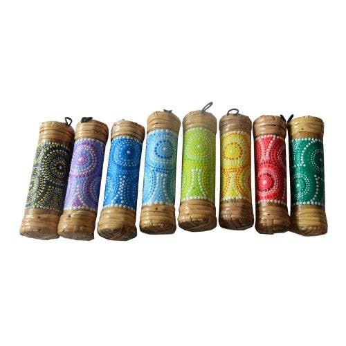 Carved Culture - Vendita all'ingrosso Strumenti musicali - Pioggia di bambù dipinta a mano4