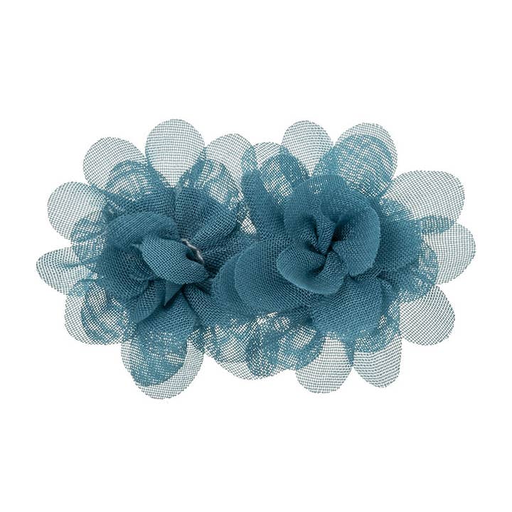 Hårklämma med två små gasbindblommor för wholesale av Siena Hair Accessories