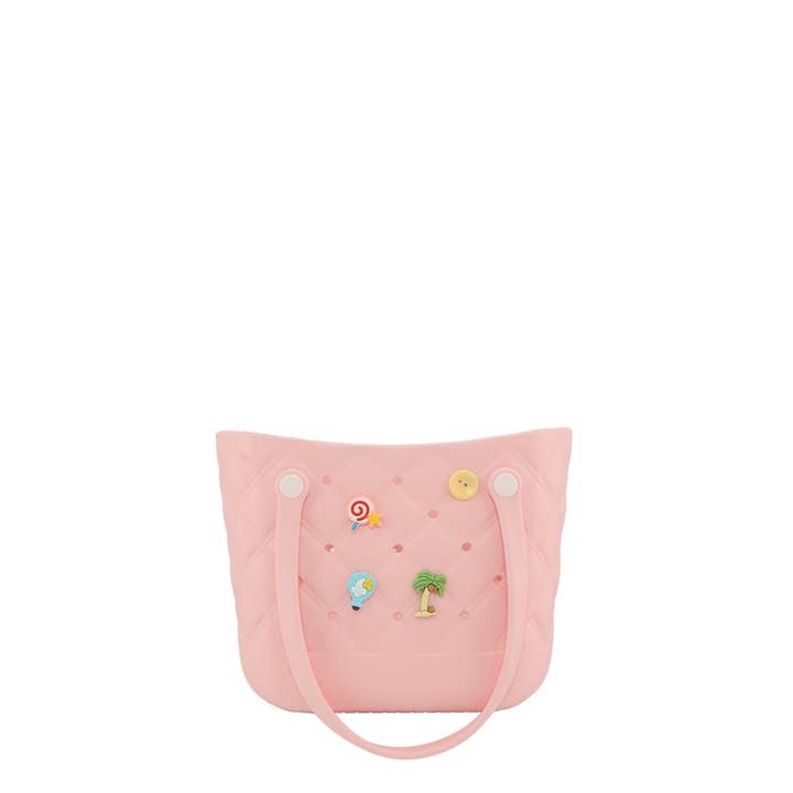 anbfashion - Wholesale Crossbody Bag - Women's - Small Rubber Tote Bag with Decorative Charms 2526