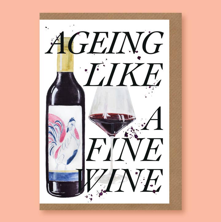 studio frewb - Wholesale Birthday Card - Ageing Like A Fine Wine card