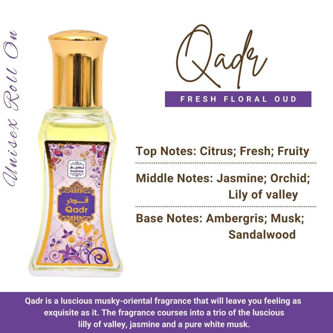 NASEEM - Wholesale Roll-On Fragrance - QADR Roll On Perfume Oil Fresh Floral Oud Men's Fragrance1