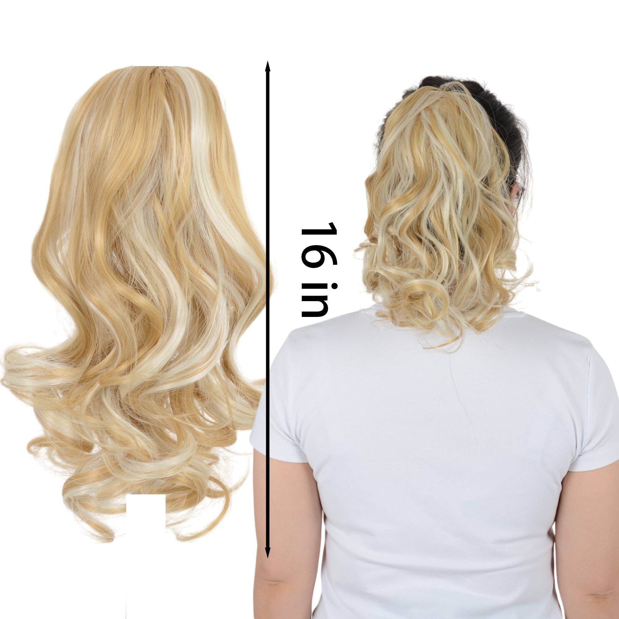 AK Brand - Wholesale Hair Extensions - Claw Clip Curly Ponytail Extension 9" Synthetic Hairpiece9