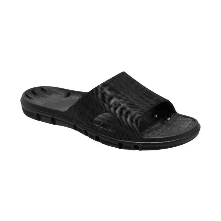 Women's PVC Slide Sandal Black for wholesale by AdTec