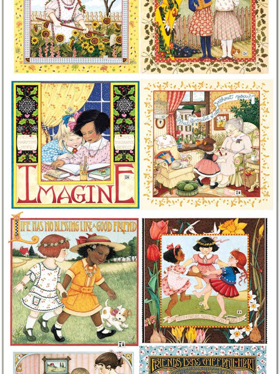 ME1027 Mary Engelbreit® Classics Square Art Stickers for wholesale by Violette Stickers