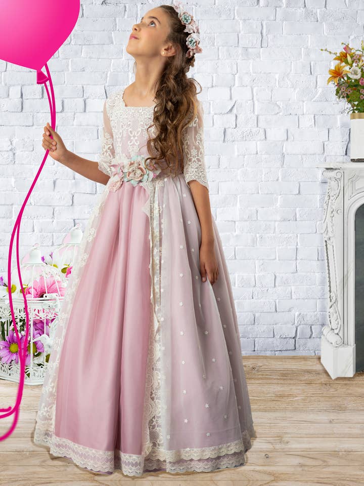 COMMUNION : COUCHER DE LUNE/MODÈLE : IRIS pour la vente par JaviLar Kids