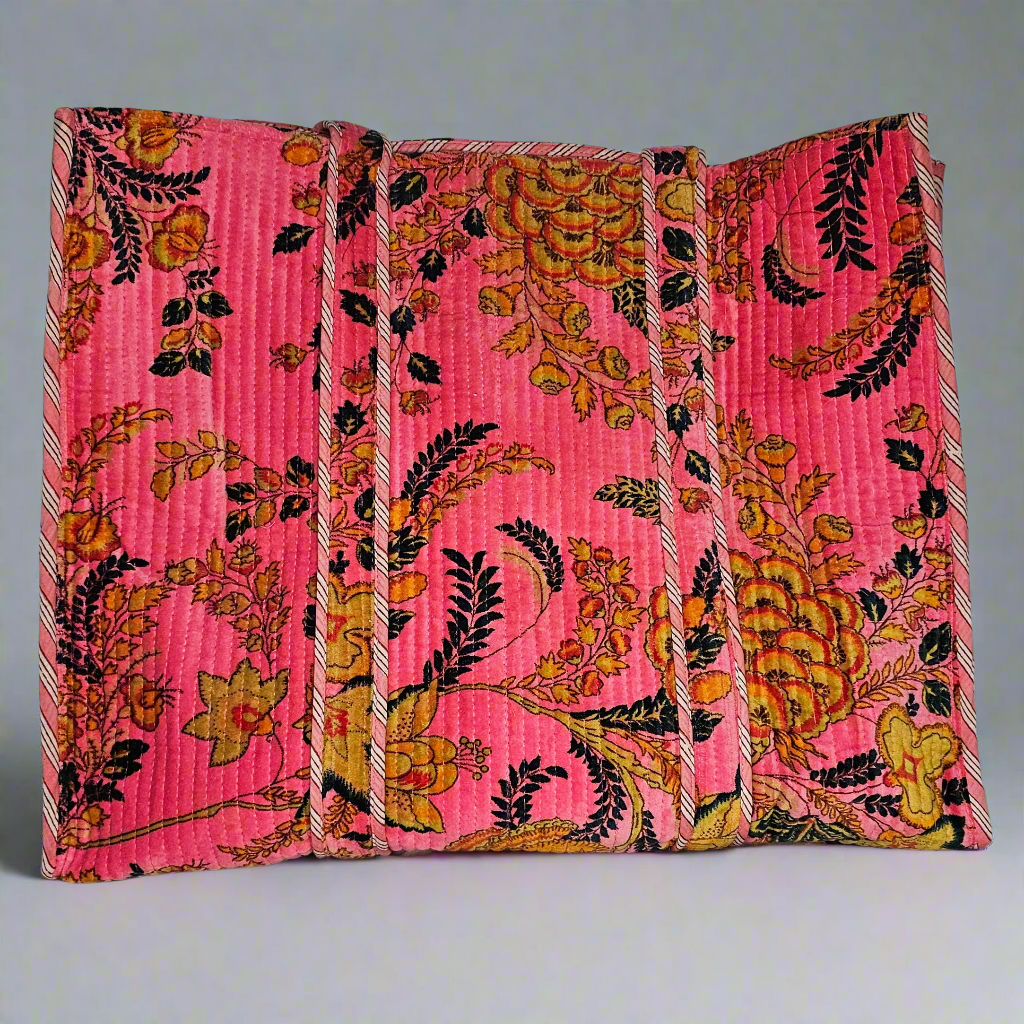 Tibet Handicrafts LLC - Wholesale Clutch Bag - Women's - Pink-Gold Flowers7