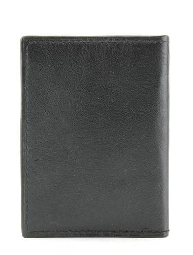 Leather Impressions Inc – porta-cartões - Unissexo por atacado – Estojo de cartão fino pele de cordeiro - preto1