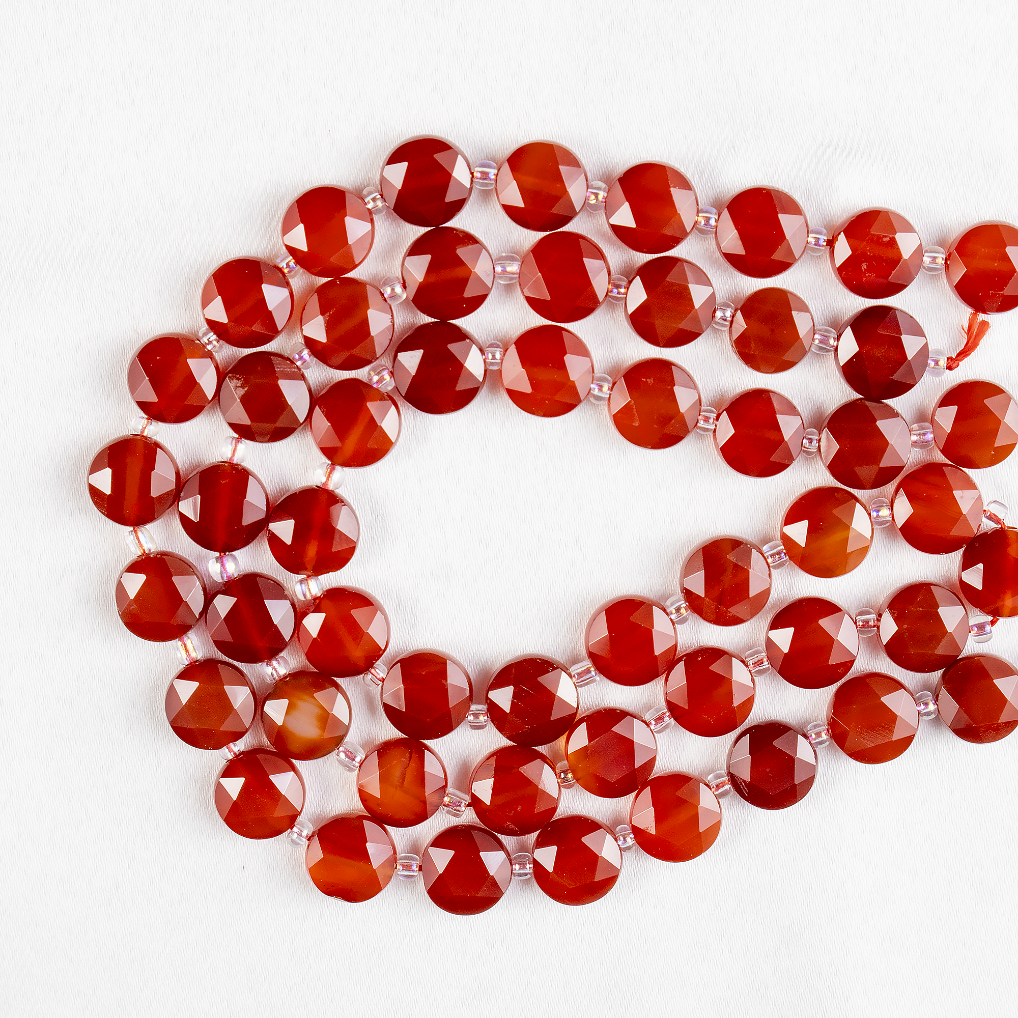 Soothing Crystals Beads - Wholesale Beads - Heishi Disc Beads | Red Onyx | Flat Crystal Beads3