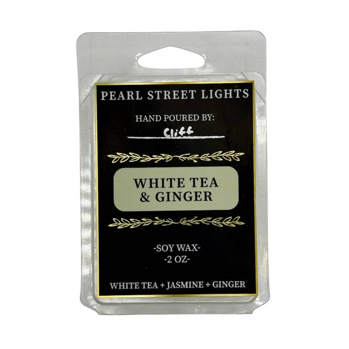 White Tea + Ginger Soy Wax Melts for wholesale by Pearl Street Lights