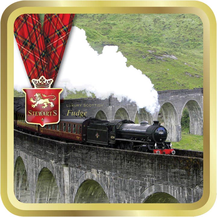 MANAV – wholesale Fudge – Stewart's Tartan - Glenfinnan Viaduct Fudge Tin - 100g