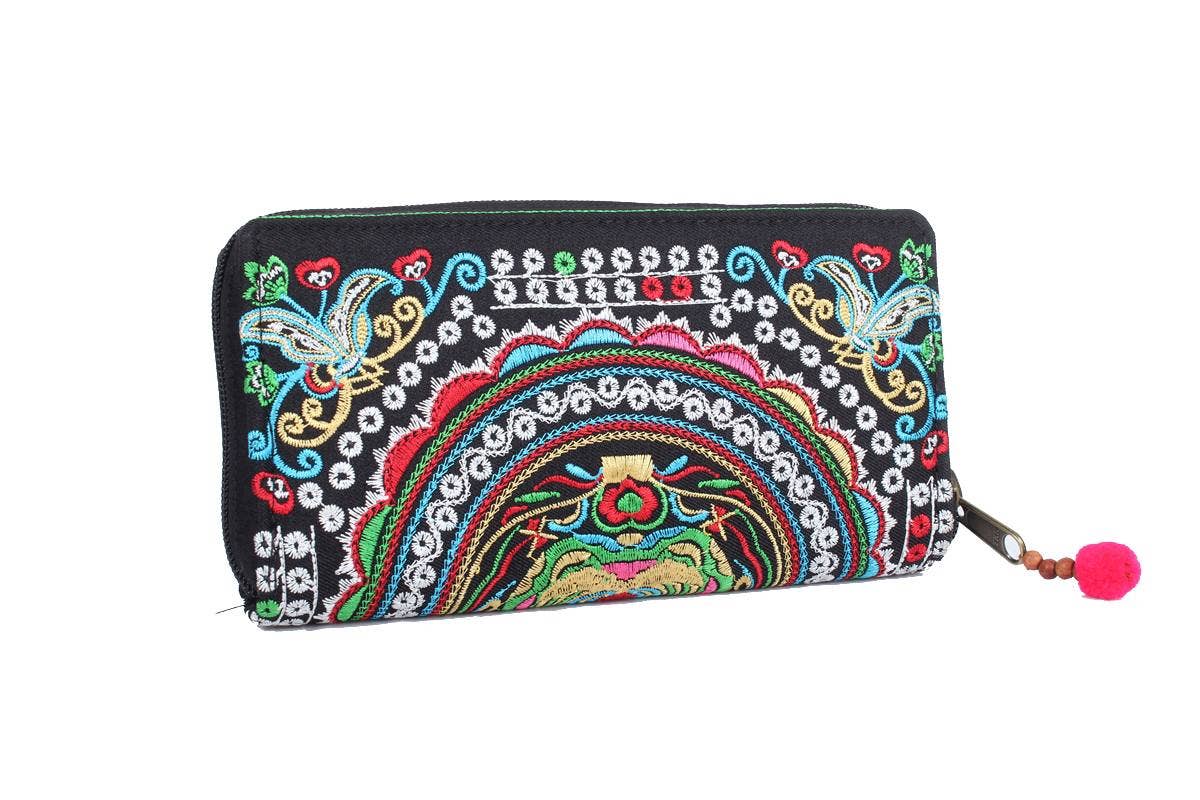 Lumily - Vente Portefeuille – femme - Portefeuille brodé en forme de papillon | Édition limitée - Thaïlande1