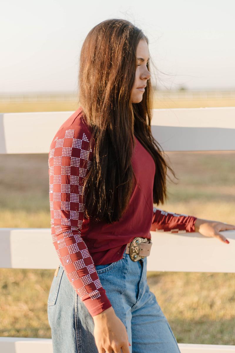 Sterling Kreek - Vente Chemisier – femme - Haut en maille marron enregistré2