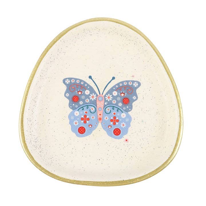 Something Different Wholesale - Wholesale Jewelry Dish - Floral ButterflyTrinket Dish1