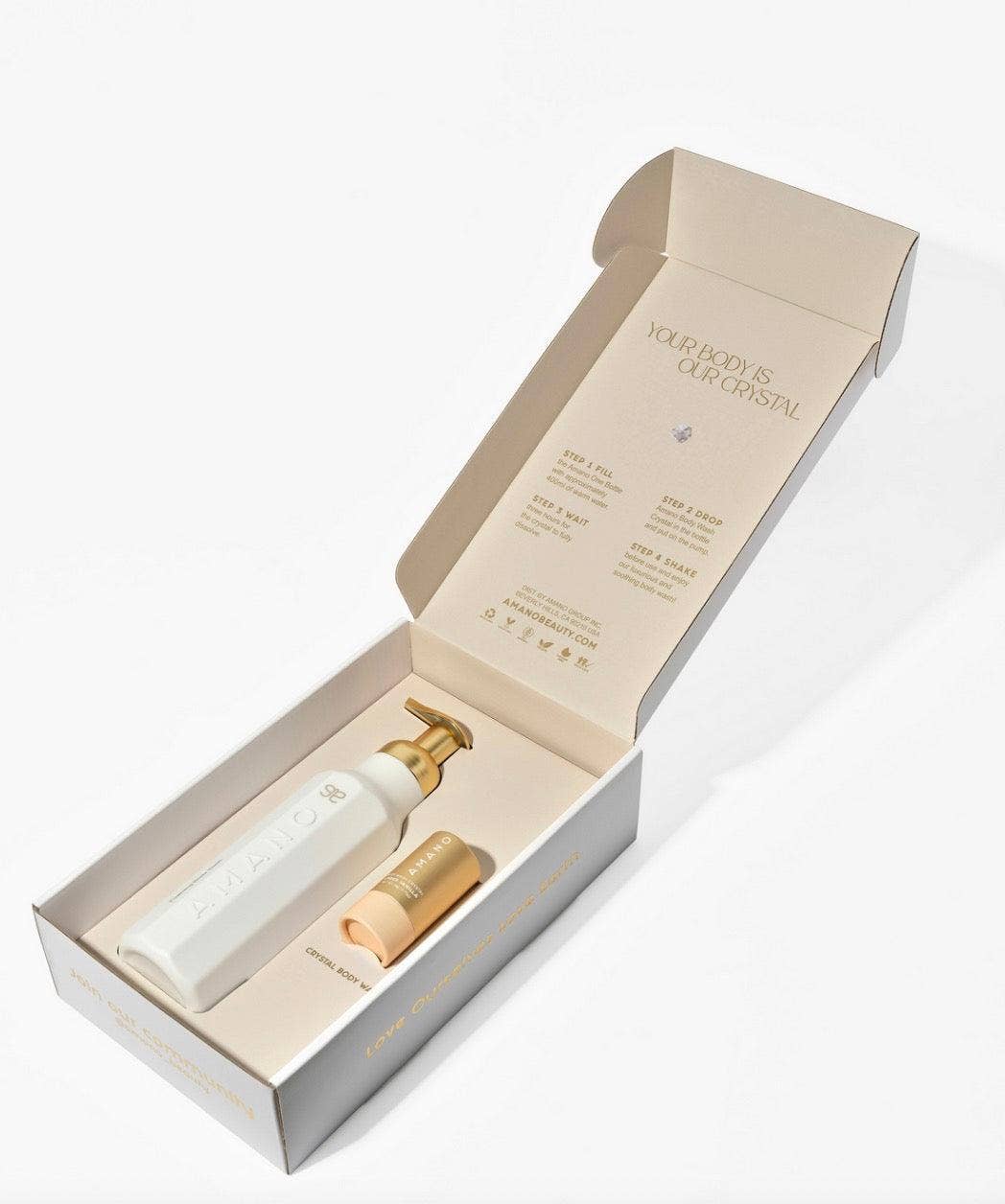 Amano beauty - Wholesale Body Wash/Shower Gel - AMBER VANILLA CRYSTAL BODY WASH STARTER KIT5