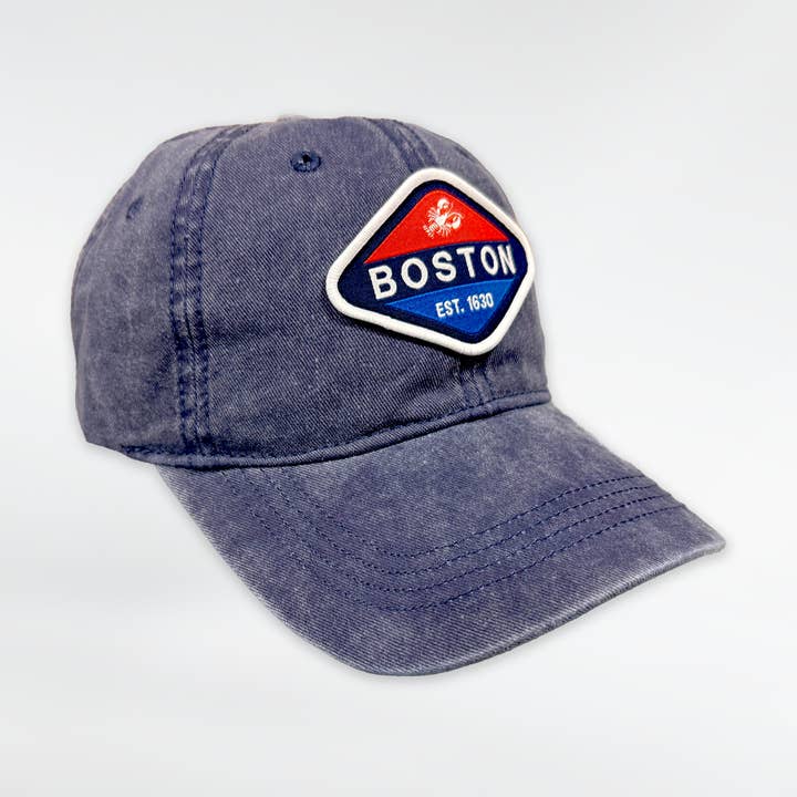 Boston Diamond Patch Baseball Cap for wholesale by Commonwealth Souvenirs