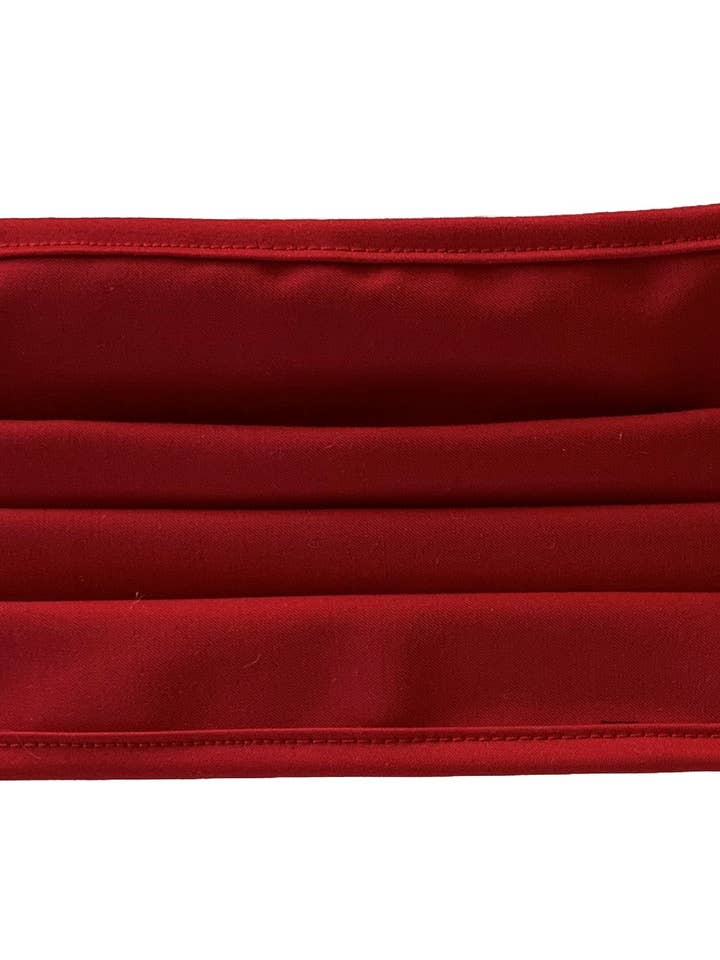 Red Face Mask Made in USA, Pleated Face Mask for wholesale by DtlaClothing