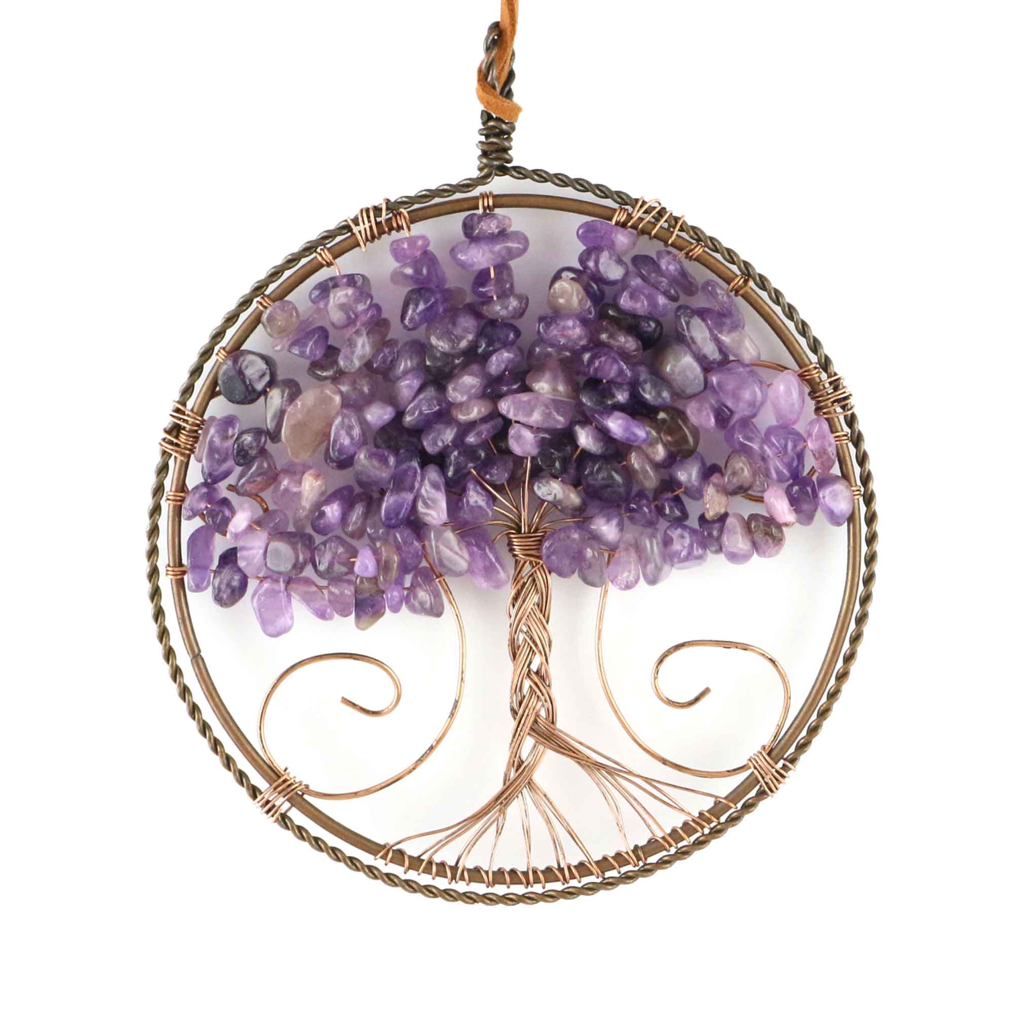 Decor N Beyond – wholesale Ornament – 4" Healing Gemstone Tree of Life Ornament, Gift for Mom2