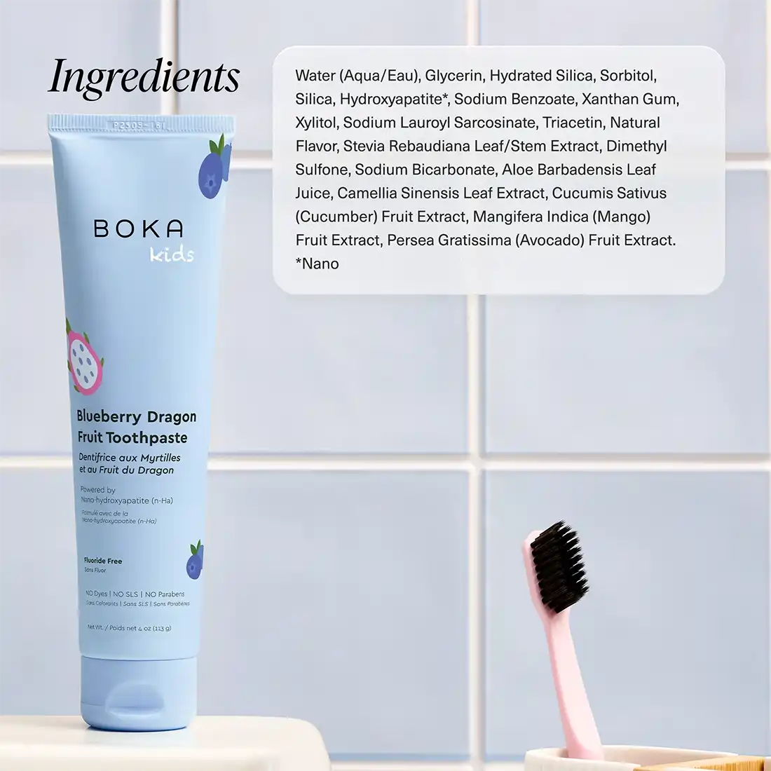 Boka - Wholesale Toothpaste - Blueberry Dragon Fruit n-Ha Toothpaste5
