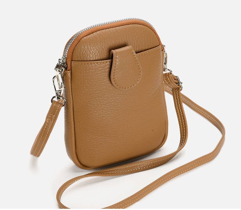 Superbia – wholesale Crossbody bag – Women's – Small Soft Silver Toned Front Pocket Mobile Bag12