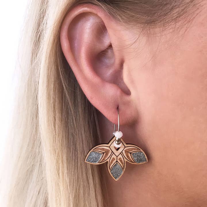 Lina Trio earrings for wholesale by LES BOIS GRAPHIQUES