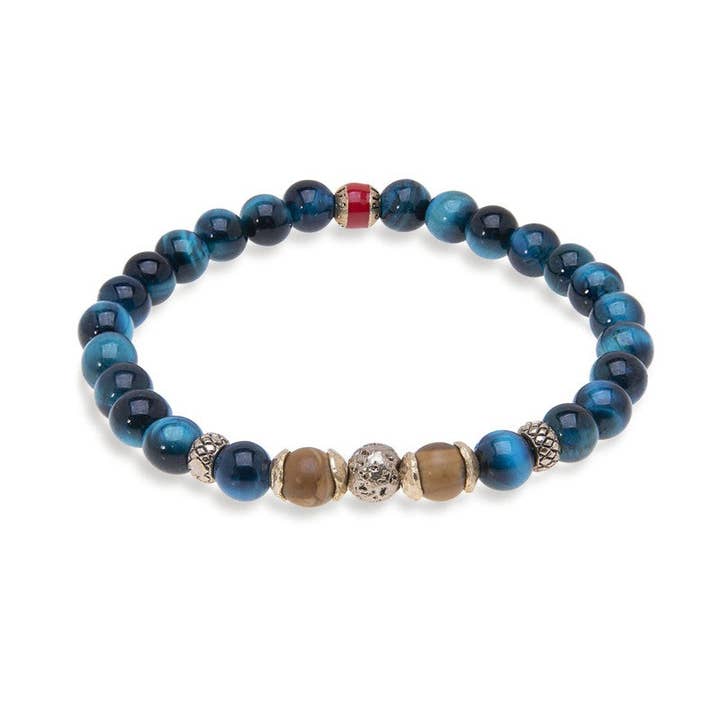 Bracciale Unisex AKUR elastico con perline per la vendita all'ingrosso da parte di PLATADEPALO