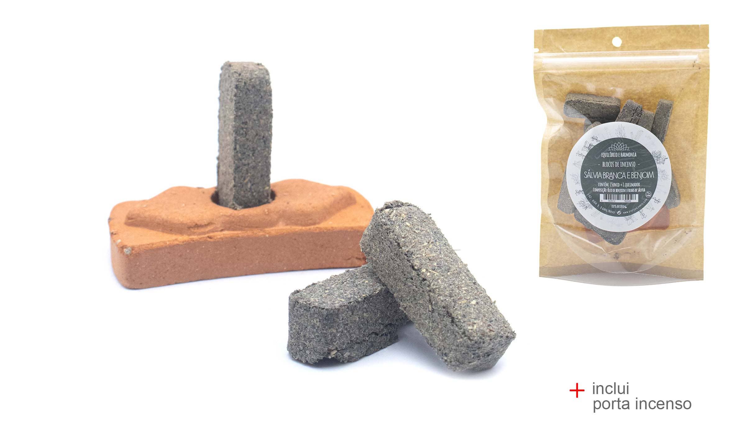 Esoterica Arte - Venta al por mayor Incienso - Bloques de Incienso Salvia Blanca y Benjuí (3unid)