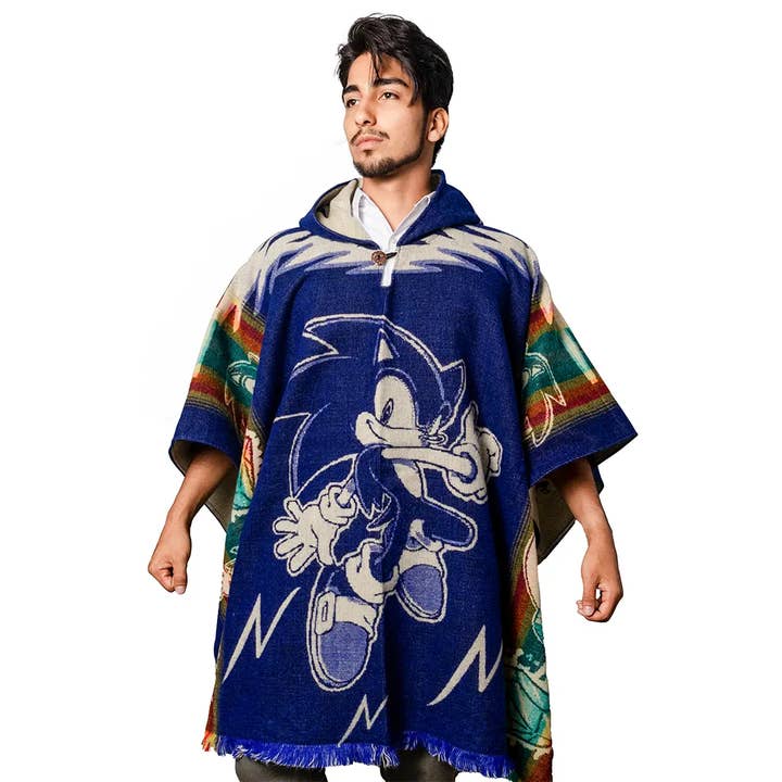 Ruana Sonic Alpaca Gamer Retro Fatto a Mano Ecuador All'ingrosso per la vendita all'ingrosso da parte di EcuadorStores