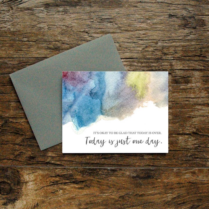 Today is Just One Day Card for wholesale by Print Therapy