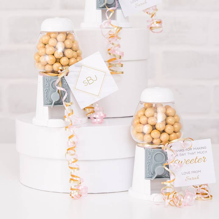 Weddingstar Inc. - Wholesale Party Favor - White Gumball Machine Party Favor1
