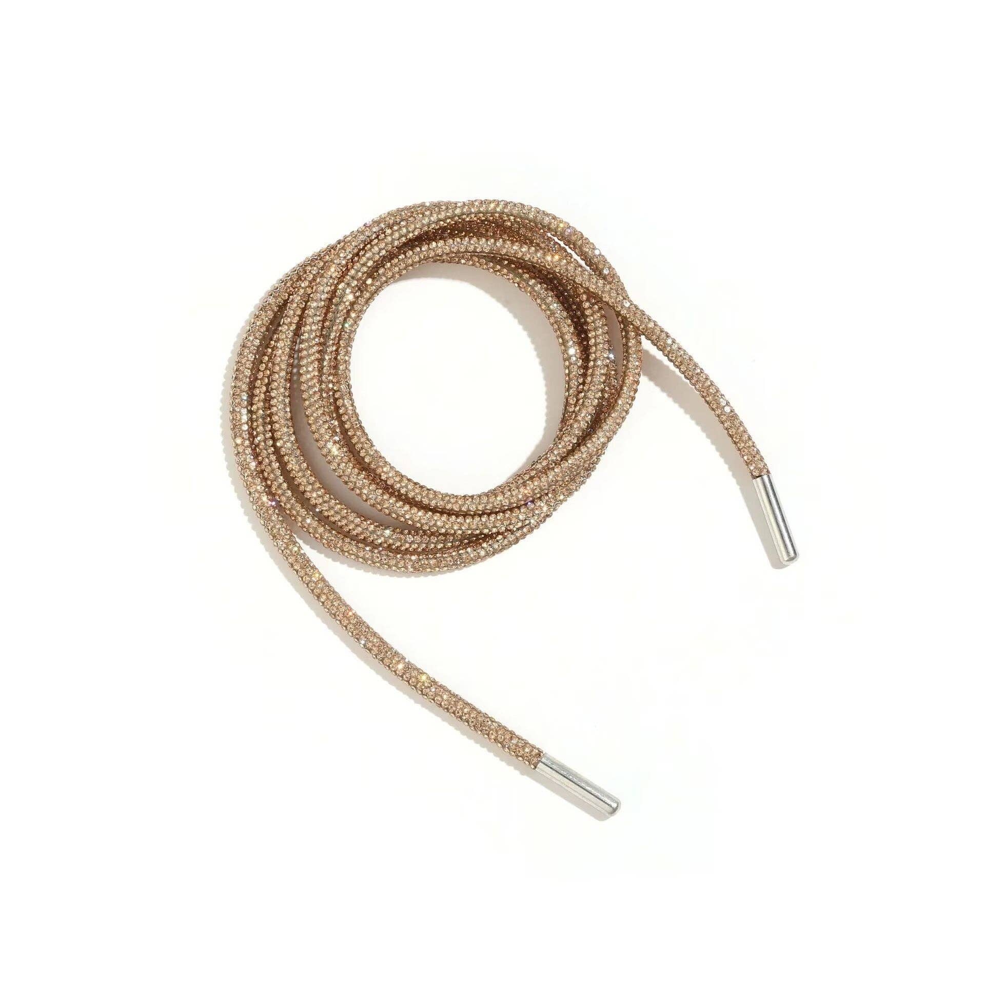 Ole - Wholesale Shoelaces - Women's - Rhinestone Round Tube Shoelace 120CM MIS10530