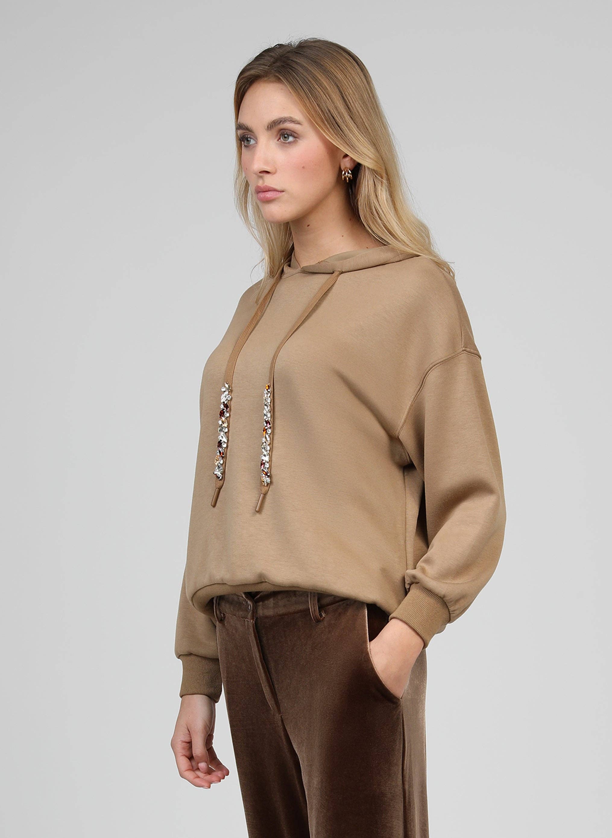 An'ge - Wholesale Hoodie - Women's - SWEAT ANIKA camel2