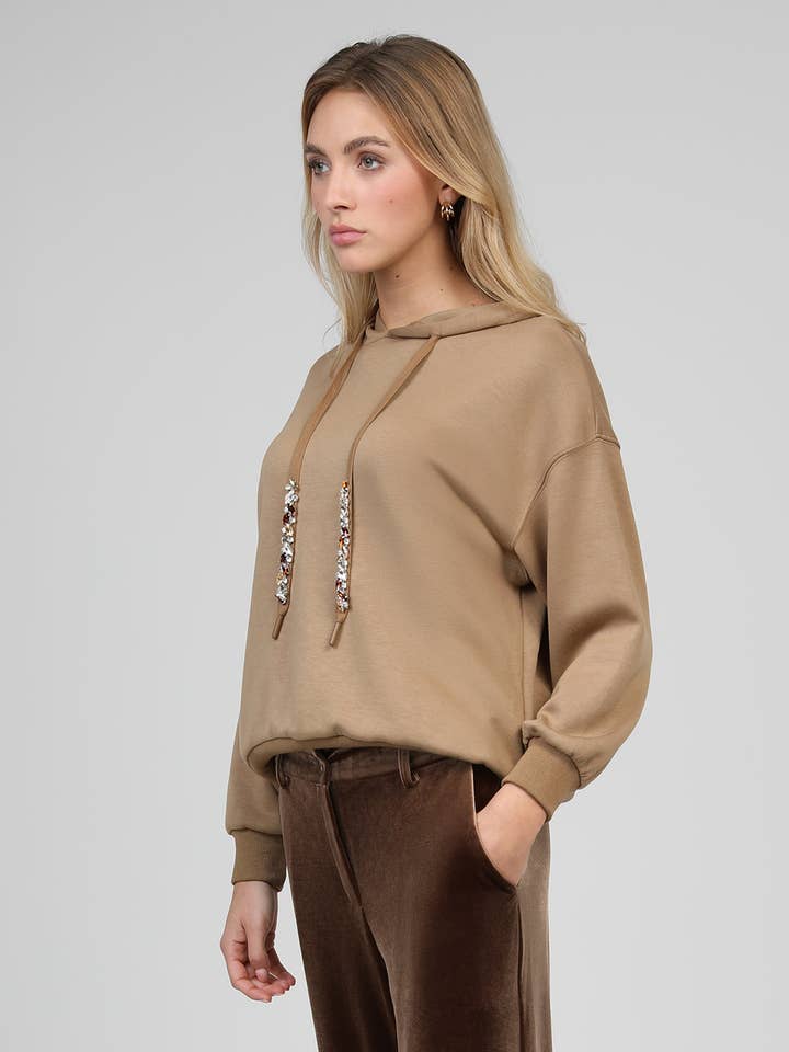 An'ge - Wholesale Hoodie - Women's - SWEAT ANIKA camel2