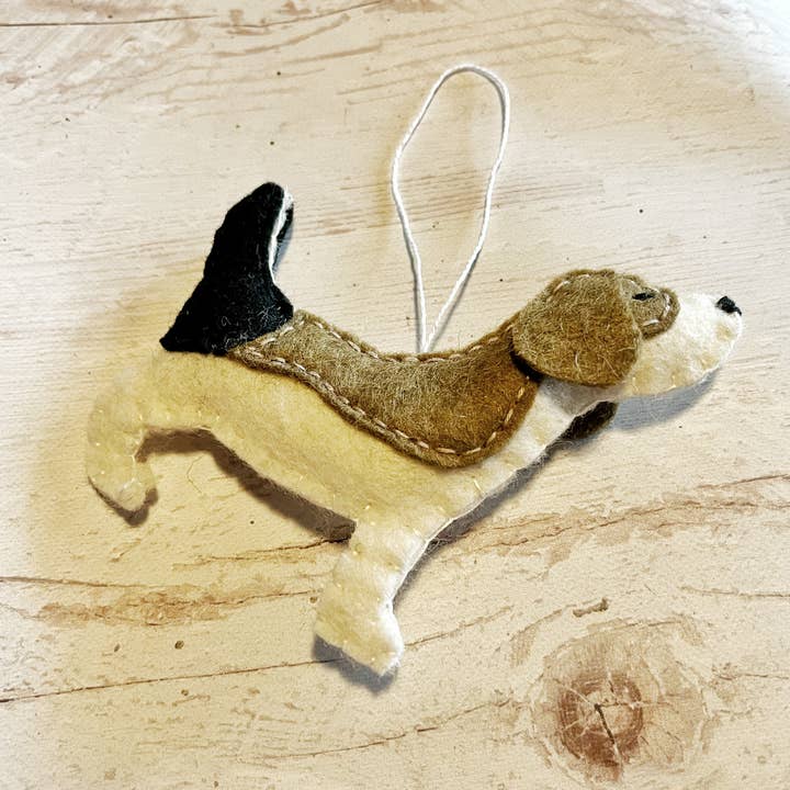 Grab a Coffee - Wholesale Ornament - Felt beagle ornament - dog memorial gift1