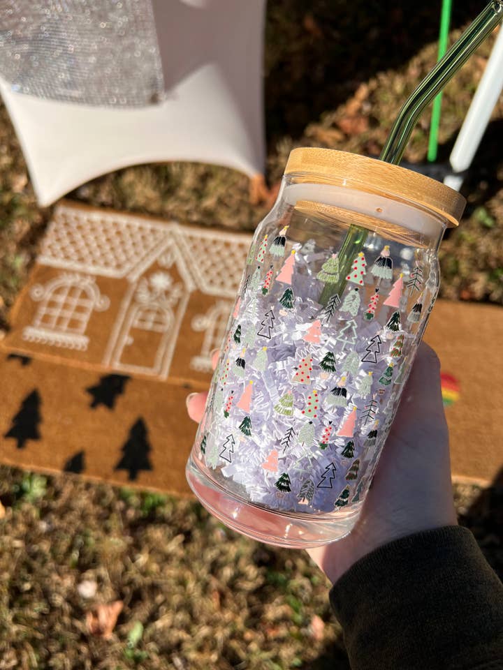 Winter Trees Beer Can Glass for wholesale by Jelly Melly