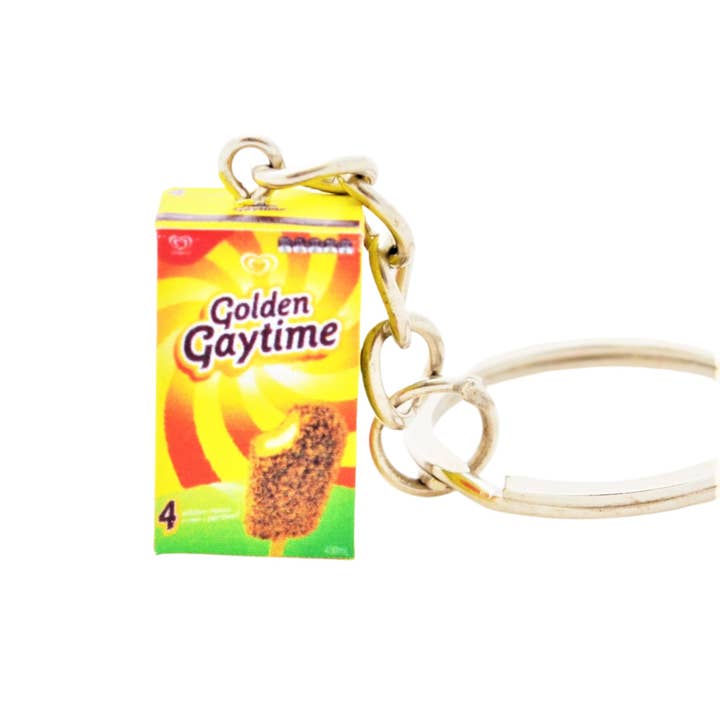 Golden Gaytime keyring for wholesale by Cheeky Little Monkeys Jewellery