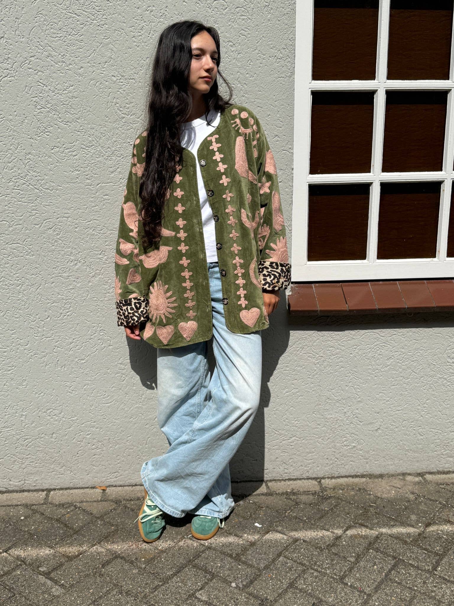 ToutVintage - Wholesale Jacket - Women's - Velvet Jacket DREAM green pink5