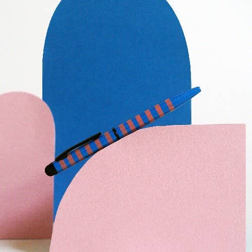 MANIFOL – Engroshandel Pen – Mini metallic kuglepen med stribet design2