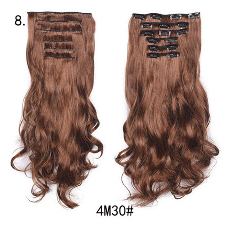 VIGOR - Wholesale Hair Extensions - Long Curly Wavy Hair 16 Clip In Hair Extension7
