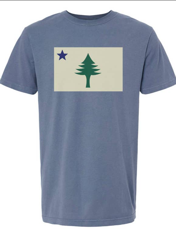 Maine 1901 Pine Tree Flag T-shirt for wholesale by Woods & Sea