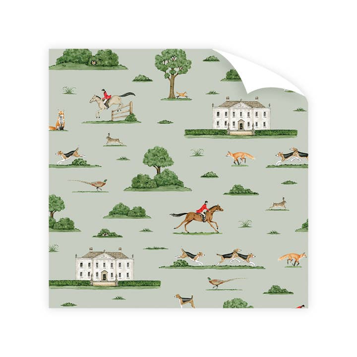 Dogwood Hill - Venta al por mayor Rollos de papel de regalo - Rollo de papel de regalo Caza del Zorro